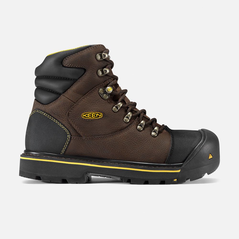 Keen Trekking Bot Erkek Kahverengi/Siyah - Milwaukee 6" (Steel Toe) - Türkiye YTSF72413